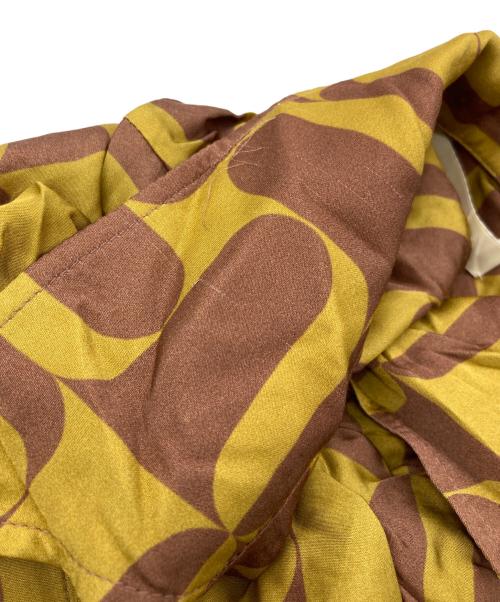 WALES BONNER（ウェールズボナー）WALES BONNER (ウェールズボナー) オープンカラーシャツ イエロー×ブラウン サイズ:50の古着・服飾アイテム