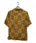 WALES BONNER (ウェールズボナー) オープンカラーシャツ イエロー×ブラウン サイズ:50：11000円
