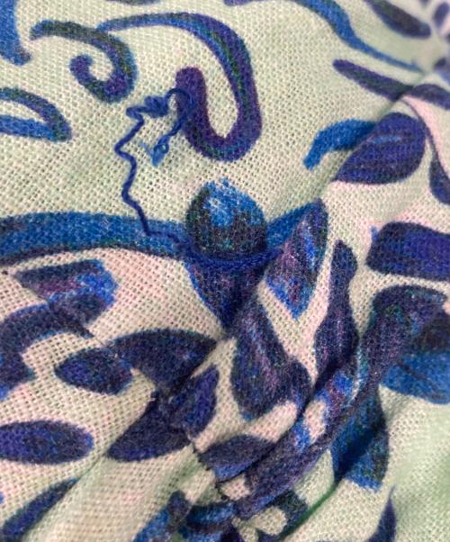 ANAYI（アナイ）ANAYI (アナイ) 花柄リネンブレンドノースリーブワンピース ライトグリーン サイズ:36の古着・服飾アイテム