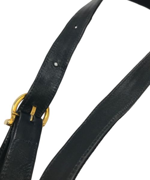 Salvatore Ferragamo（サルヴァトーレ フェラガモ）Salvatore Ferragamo (サルヴァトーレ フェラガモ) ヴィンテージヴァラリボンショルダーバッグ ネイビーの古着・服飾アイテム