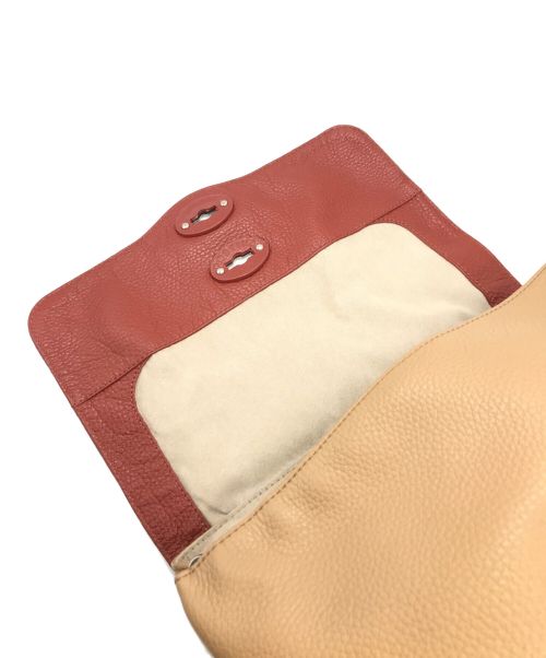 zanellato（ザネラート）zanellato (ザネラート) 2WAYショルダーバッグ レッド×ベージュの古着・服飾アイテム
