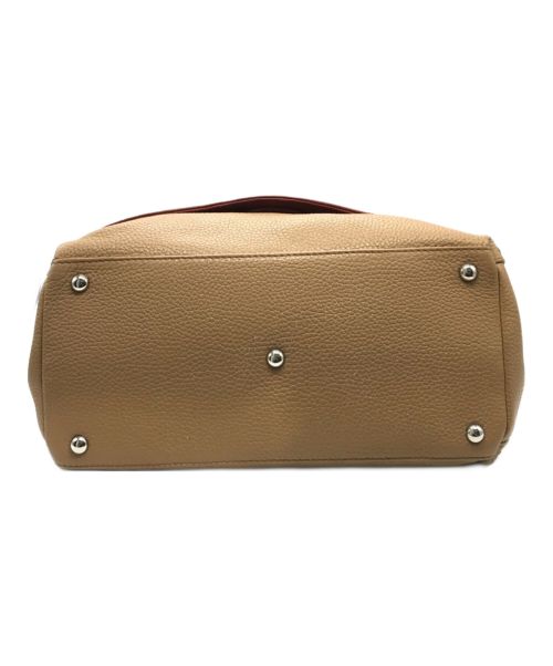 zanellato（ザネラート）zanellato (ザネラート) 2WAYショルダーバッグ レッド×ベージュの古着・服飾アイテム