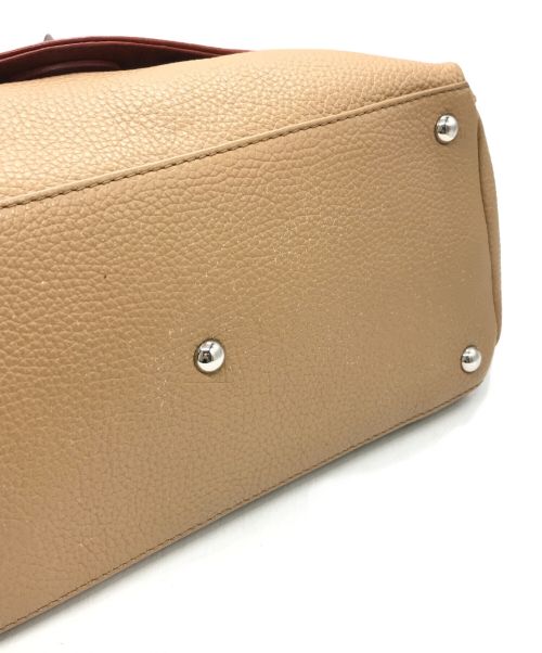 zanellato（ザネラート）zanellato (ザネラート) 2WAYショルダーバッグ レッド×ベージュの古着・服飾アイテム