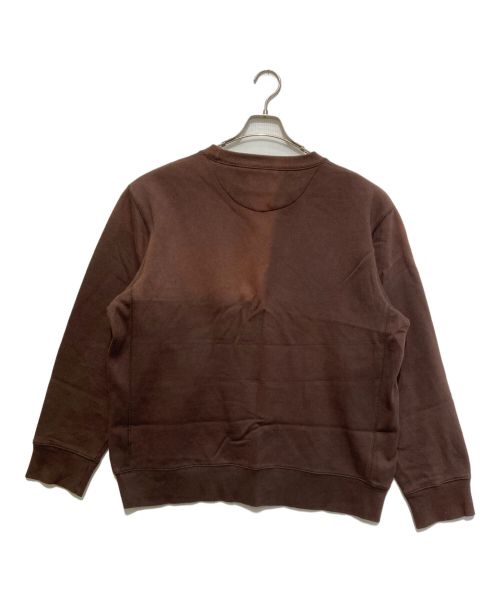 stussy（ステューシー）stussy (ステューシー) ヴィンテージカレッジロゴスウェット ブラウン×グリーン サイズ:XLの古着・服飾アイテム