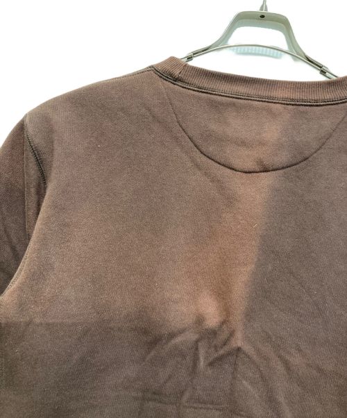 stussy（ステューシー）stussy (ステューシー) ヴィンテージカレッジロゴスウェット ブラウン×グリーン サイズ:XLの古着・服飾アイテム