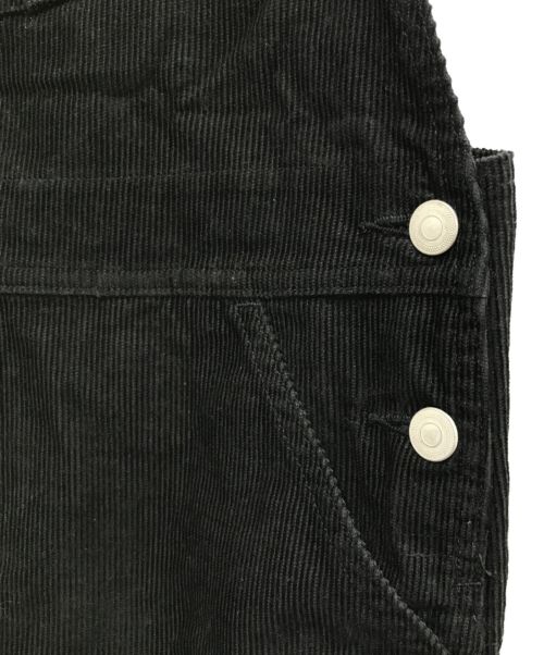 UNION LAUNCH（ユニオンランチ）UNION LAUNCH (ユニオンランチ) コーデュロイサロペット ブラック サイズ:Sの古着・服飾アイテム