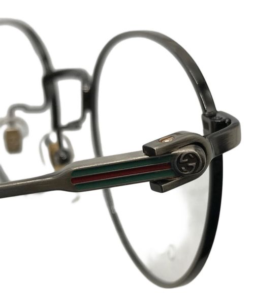 GUCCI（グッチ）GUCCI (グッチ) ラウンドメガネ ブラック サイズ:49□21-140の古着・服飾アイテム