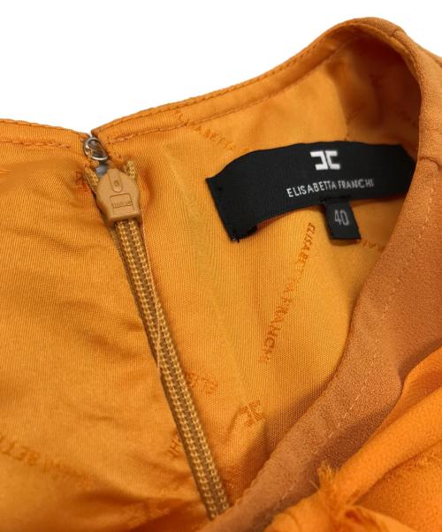 ELISABETTA FRANCHI（エリザベッタフランキ）ELISABETTA FRANCHI (エリザベッタフランキ) ノースリーブワンピース オレンジ サイズ:40の古着・服飾アイテム
