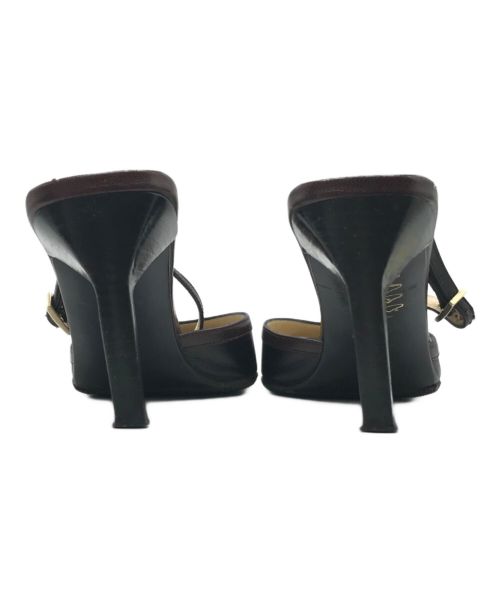 GUCCI（グッチ）GUCCI (グッチ) アンクルストラップミュール ブラック サイズ:34.5の古着・服飾アイテム