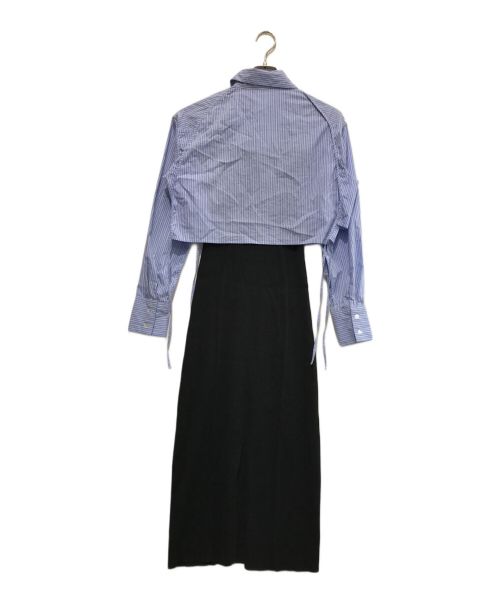 FRAY ID（フレイ アイディー）FRAY ID (フレイ アイディー) ショートシャツSETベアニットワンピース ブルー×ブラック サイズ:ーの古着・服飾アイテム