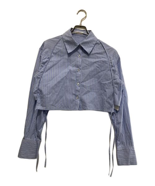 FRAY ID（フレイ アイディー）FRAY ID (フレイ アイディー) ショートシャツSETベアニットワンピース ブルー×ブラック サイズ:ーの古着・服飾アイテム