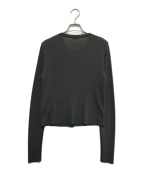 VERMEIL par iena（ヴェルメイユ パー イエナ）VERMEIL par iena (ヴェルメイユ パー イエナ) Vis/Ny クルーネックカーディガン ブラック サイズ:ーの古着・服飾アイテム