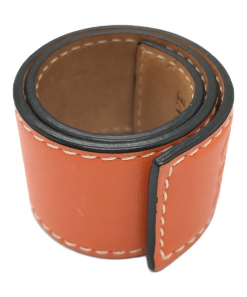 LOEWE（ロエベ）LOEWE (ロエベ) アナグラムレザーバングル オレンジ サイズ:ーの古着・服飾アイテム