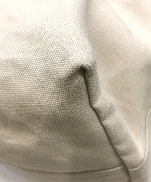 BOTTEGA VENETA（ボッテガベネタ）BOTTEGA VENETA (ボッテガベネタ) Quat Trimmed Canvas Black Leather ベージュ×ブラック サイズ:ーの古着・服飾アイテム