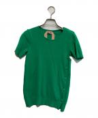 N°21 numero ventunoヌメロヴェントゥーノ）の古着「半袖ニット」｜グリーン