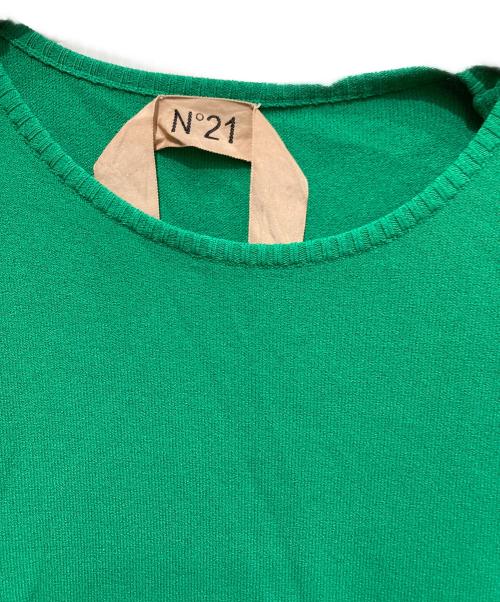 N°21 numero ventuno（ヌメロヴェントゥーノ）N°21 NUMERO VENTUNO (ヌメロヴェントゥーノ) 半袖ニット グリーン サイズ:-の古着・服飾アイテム