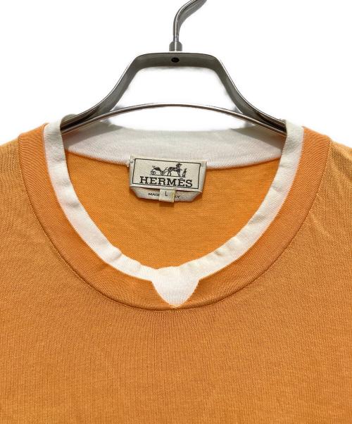 HERMES（エルメス）HERMES (エルメス) コットンニット オレンジ サイズ:Lの古着・服飾アイテム