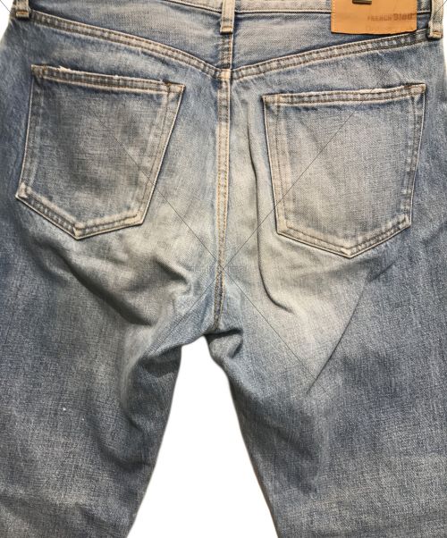 ordinary fits（オーディナリーフィッツ）ordinary fits (オーディナリーフィッツ) FRENCH Blueクラッシュデニムパンツ スカイブルー サイズ:W30の古着・服飾アイテム