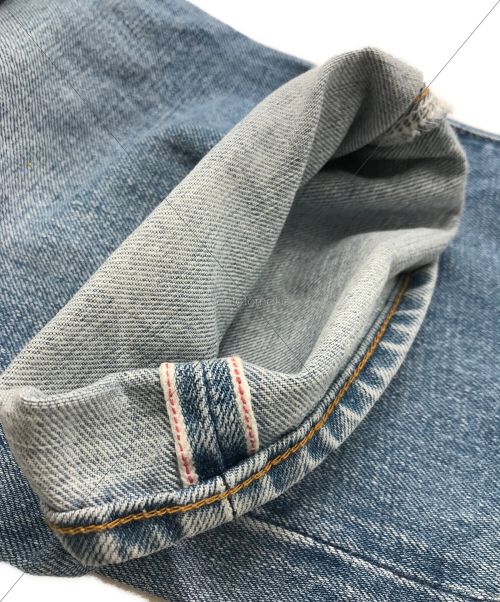 ordinary fits（オーディナリーフィッツ）ordinary fits (オーディナリーフィッツ) FRENCH Blueクラッシュデニムパンツ スカイブルー サイズ:W30の古着・服飾アイテム