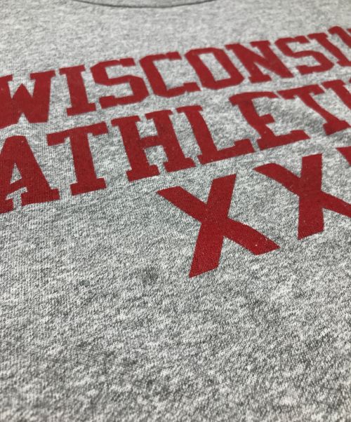 Champion（チャンピオン）Champion (チャンピオン) ヴィンテージカレッジTシャツ グレー×レッド サイズ:Lの古着・服飾アイテム