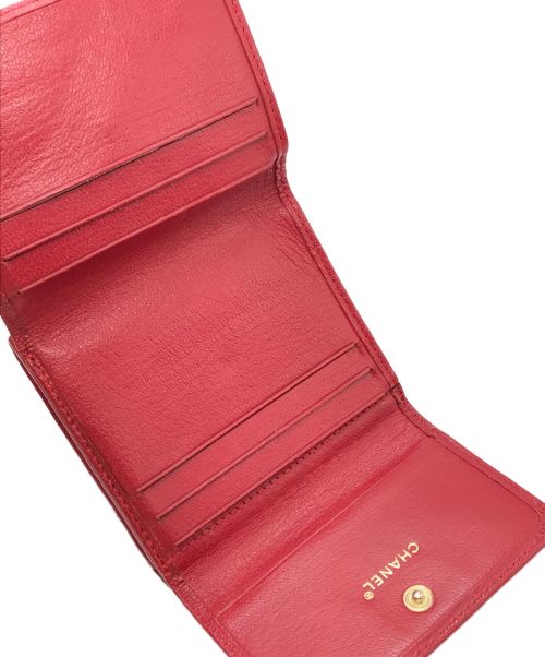 CHANEL（シャネル）CHANEL (シャネル) ココマーク2つ折り財布 レッド サイズ:ーの古着・服飾アイテム