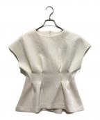 anuansアニュアンス）の古着「ペプラムカットトップス」｜アイボリー