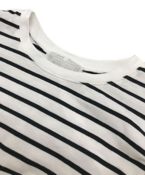 BEARDSLEY（ビアズリー）BEARDSLEY (ビアズリー) 切り替えペプラムTee ホワイト×ブラック サイズ:Freeの古着・服飾アイテム