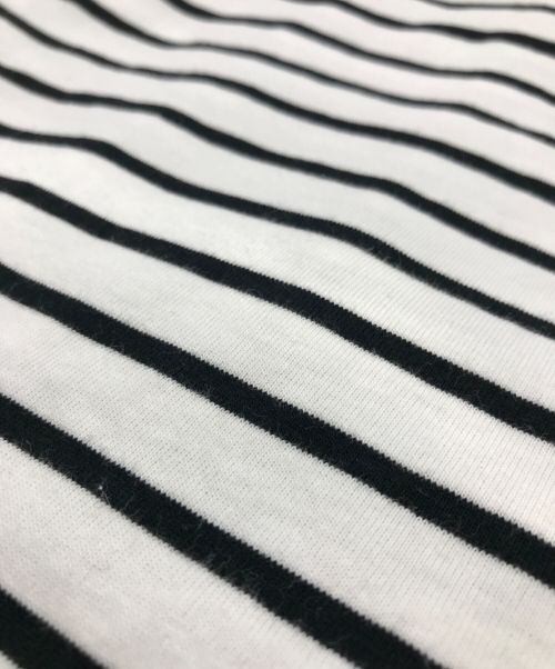 BEARDSLEY（ビアズリー）BEARDSLEY (ビアズリー) 切り替えペプラムTee ホワイト×ブラック サイズ:Freeの古着・服飾アイテム