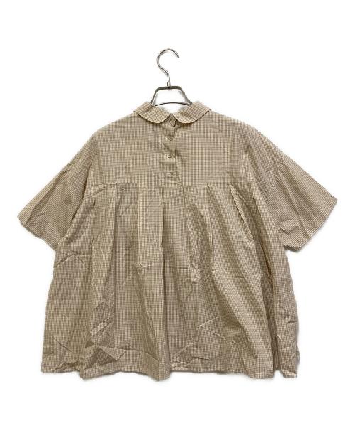 休日と詩（キュウジツトウタ）休日と詩 (キュウジツトウタ) さくらブラウス ベージュ×ホワイト サイズ:表記なしの古着・服飾アイテム