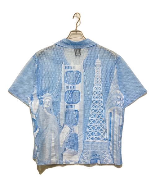 HUF（ハフ）HUF (ハフ) WORLD TOUR LACE SHIRT ブルー サイズ:SIZE Lの古着・服飾アイテム