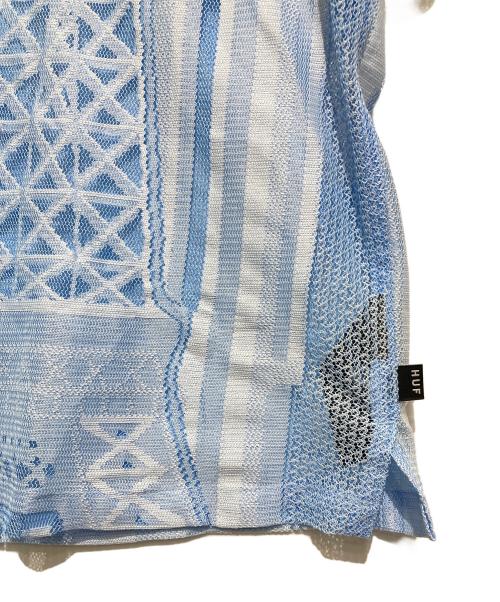 HUF（ハフ）HUF (ハフ) WORLD TOUR LACE SHIRT ブルー サイズ:SIZE Lの古着・服飾アイテム