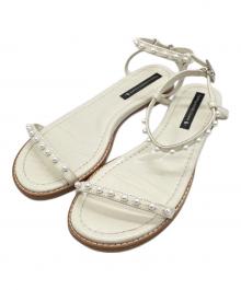 TSURU by MARIKO OIKAWA（ツルバイマリコオイカワ）の古着「パールストラップサンダル」｜ホワイト