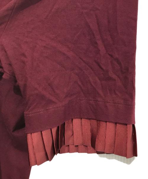 MM6 Maison Margiela（エムエムシックスメゾンマルジェラ）MM6 Maison Margiela (エムエムシックスメゾンマルジェラ) プリーツカットソー ボルドー サイズ:Sの古着・服飾アイテム