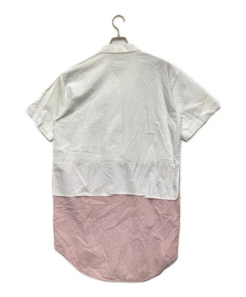 MM6 Maison Margiela（エムエムシックスメゾンマルジェラ）MM6 Maison Margiela (エムエムシックスメゾンマルジェラ) シャツワンピース ホワイト×ピンク サイズ:40の古着・服飾アイテム