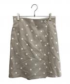 Reneルネ）の古着「ドット刺繍リネンショートパンツ」｜ベージュ