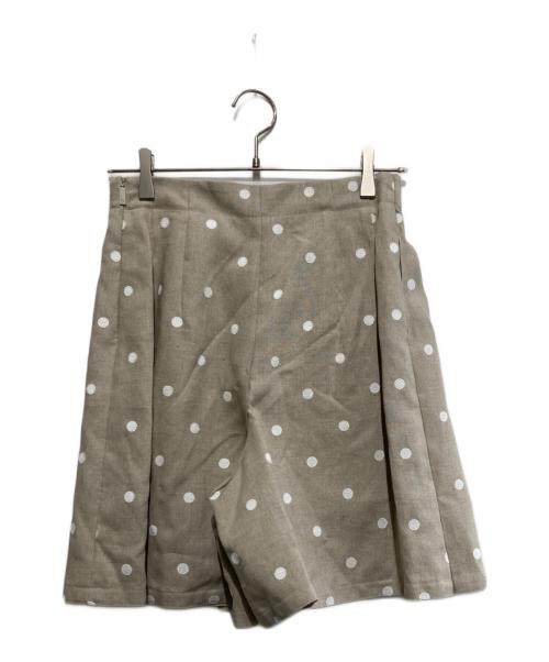 Rene（ルネ）Rene (ルネ) ドット刺繍リネンショートパンツ ベージュ サイズ:38の古着・服飾アイテム
