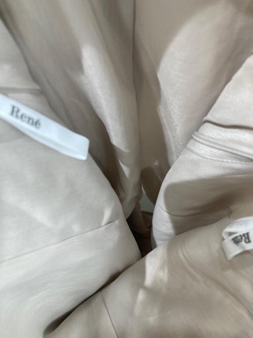 Rene（ルネ）Rene (ルネ) ドット刺繍リネンショートパンツ ベージュ サイズ:38の古着・服飾アイテム