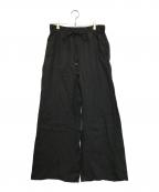 IENA LA BOUCLEイエナ ラ ブークル）の古着「リネンブロードイージーパンツ」｜ブラック