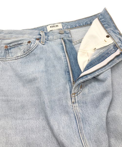 AGOLDE（エーゴールドイー）AGOLDE (エーゴールドイー) カットオフデニムスカート ブルー サイズ:27の古着・服飾アイテム