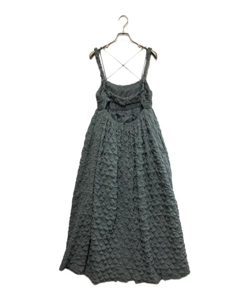 LE CIEL BLEU（ルシェルブルー）LE CIEL BLEU (ルシェルブルー) Shrinked Jacquard Cami Dress ミント サイズ:38の古着・服飾アイテム