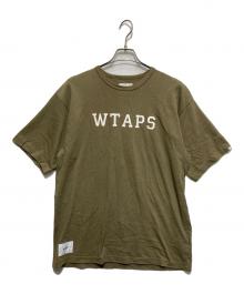 WTAPS（ダブルタップス）の古着「COLLEGE SS TEE OLIVE DRAB Tシャツ」｜カーキ
