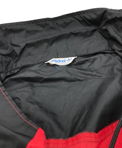 adidas（アディダス）adidas (アディダス) 80's デザント期 ヴィンテージナイロンジャケット レッド×ブラック サイズ:Sの古着・服飾アイテム