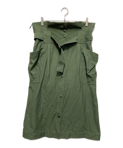 KENZO（ケンゾー）KENZO (ケンゾー) HIGH-WAISTED UTILITY SKIRT カーキ サイズ:36の古着・服飾アイテム
