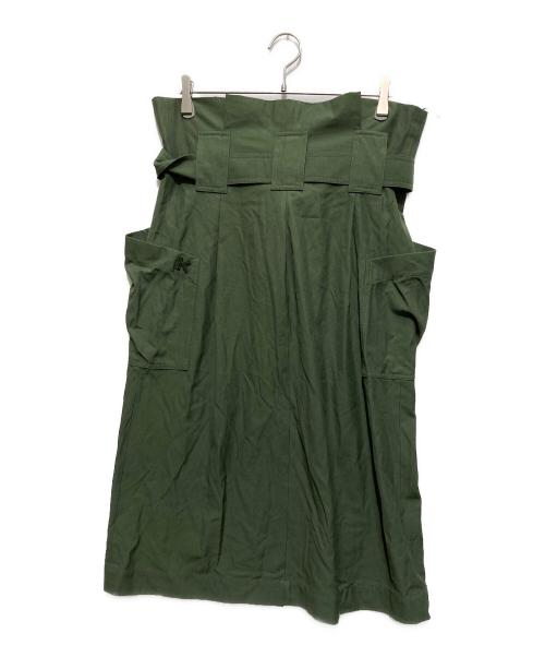 KENZO（ケンゾー）KENZO (ケンゾー) HIGH-WAISTED UTILITY SKIRT カーキ サイズ:36の古着・服飾アイテム