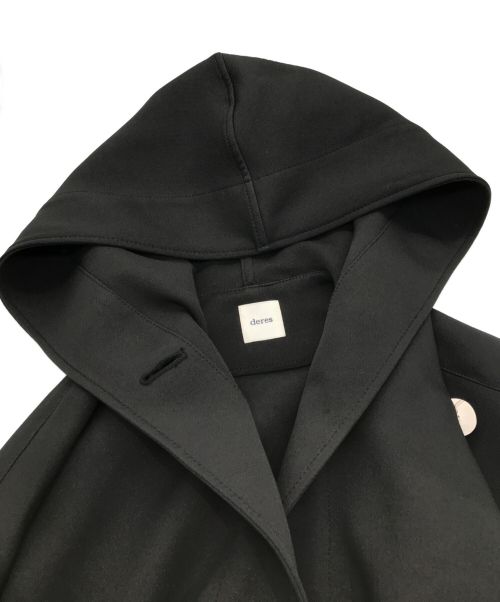 deres（デレス）deres (デレス) スイッチネッククロップドフェザーショートコート ブラック サイズ:Fの古着・服飾アイテム