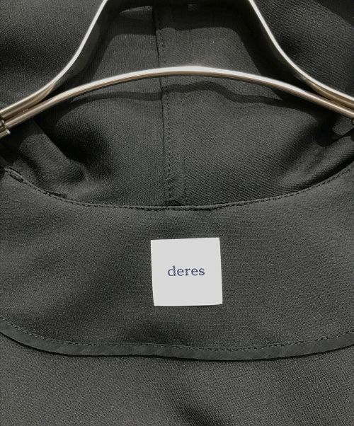 deres（デレス）deres (デレス) スイッチネッククロップドフェザーショートコート ブラック サイズ:Fの古着・服飾アイテム