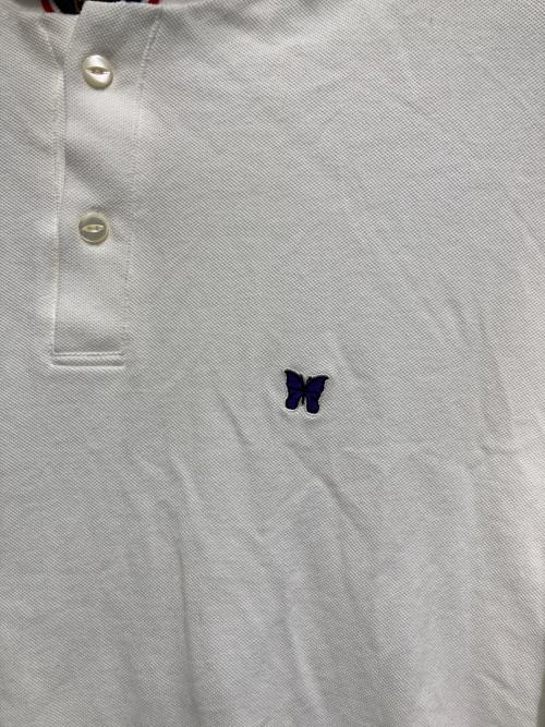 Needles（ニードルズ）Needles (ニードルズ) トリコロールポロシャツ ホワイト サイズ:Lの古着・服飾アイテム