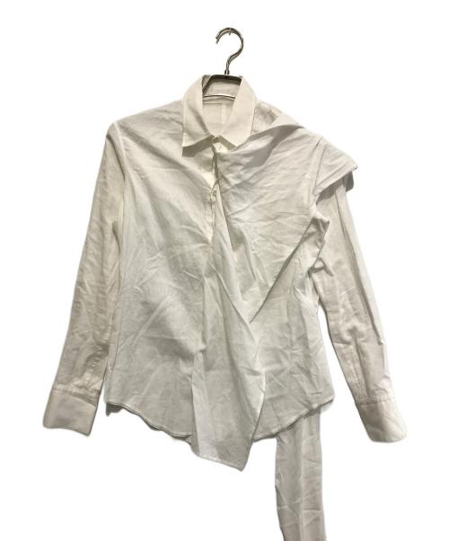 yohji yamamoto+noir（ヨウジヤマモトプリュスノアール）yohji yamamoto+Noir (ヨウジヤマモトプリュスノアール) 変形シャツ ホワイト サイズ:1の古着・服飾アイテム