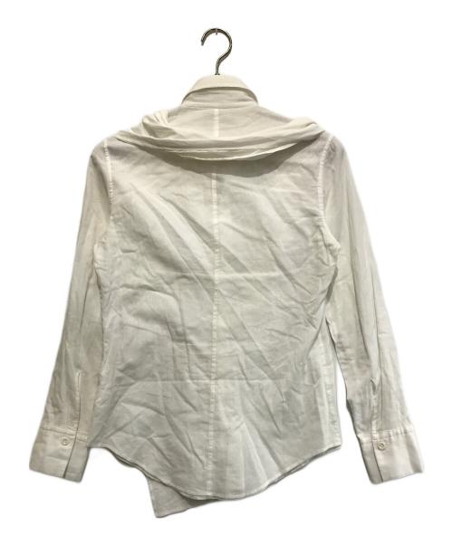 yohji yamamoto+noir（ヨウジヤマモトプリュスノアール）yohji yamamoto+Noir (ヨウジヤマモトプリュスノアール) 変形シャツ ホワイト サイズ:1の古着・服飾アイテム