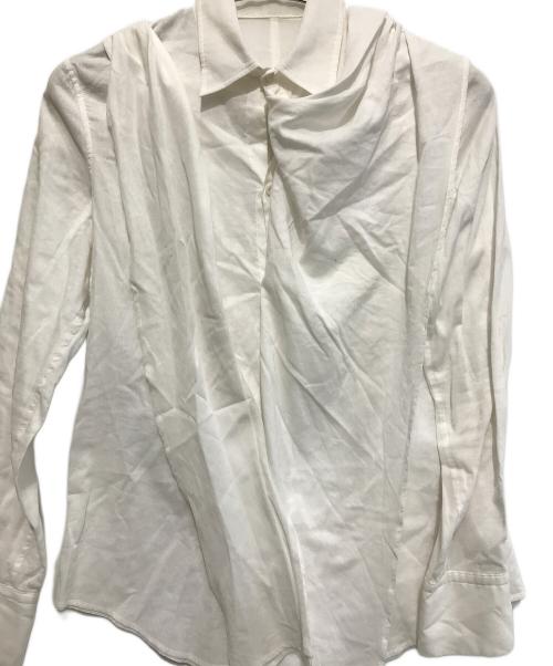 yohji yamamoto+noir（ヨウジヤマモトプリュスノアール）yohji yamamoto+Noir (ヨウジヤマモトプリュスノアール) 変形シャツ ホワイト サイズ:1の古着・服飾アイテム